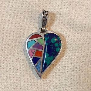 Reversible Silpada Mosaic Heart Pendant